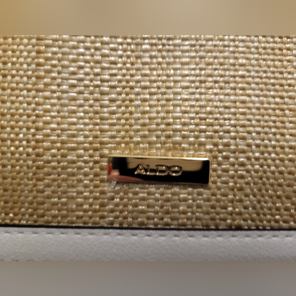 ALDO Straw Satchel with White Trim - Women’s Crossbody - Picture 2 of 14
